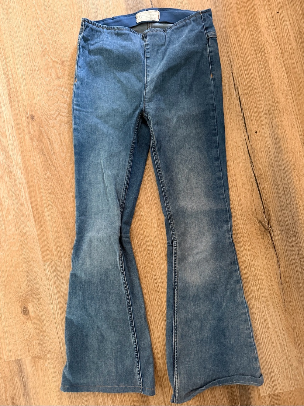Free People Women’s Blue Flare Jeans - Classic Denim
